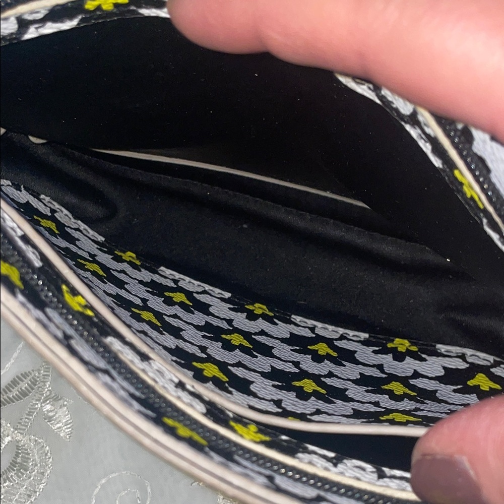 Vera Bradley Black and Yellow Floral Wristlet - Picture 5 of 7